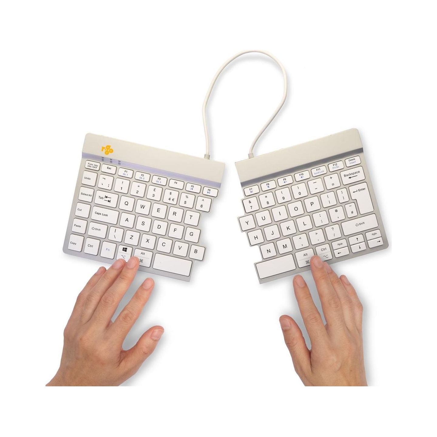 R-Go Tools KEYBOARD WRL SPLIT BREAK/WHITE RGOSBUKWLWH R-GO TOOLS