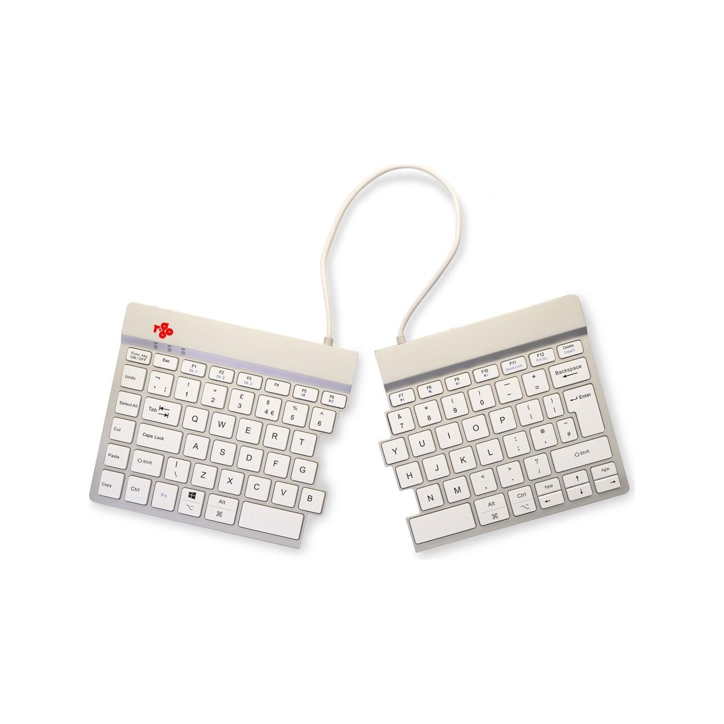 R-Go Tools KEYBOARD WRL SPLIT BREAK/WHITE RGOSBUKWLWH R-GO TOOLS