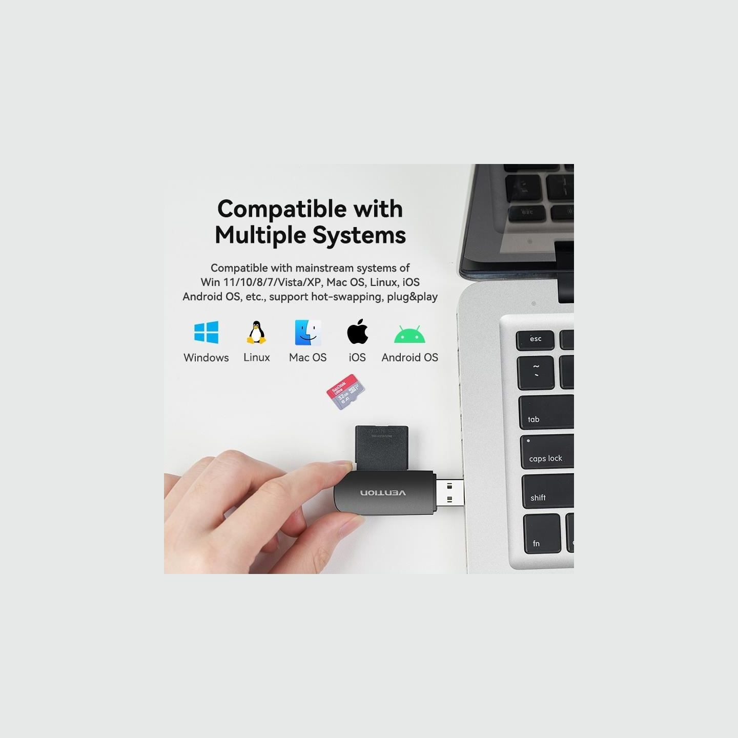 Vention MEMORY READER USB3.0/SD/TF CLFB0 VENTION