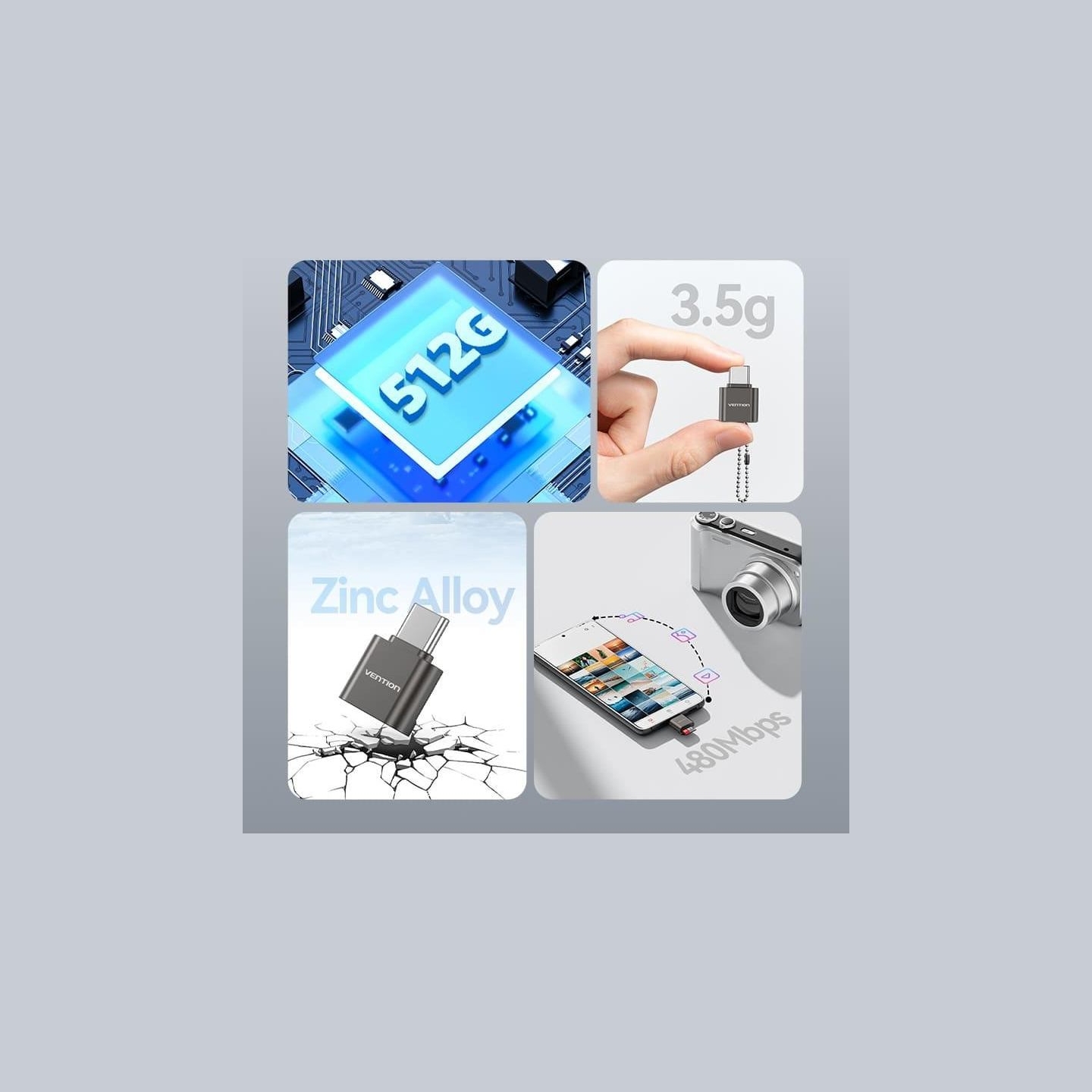 Vention MEMORY READER USB-C/MICROSD CLMH0 VENTION