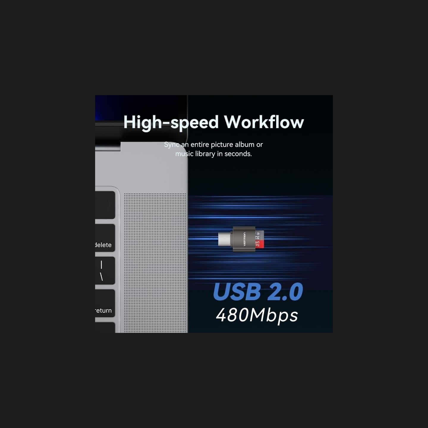 Vention MEMORY READER USB-C/MICROSD CLMH0 VENTION