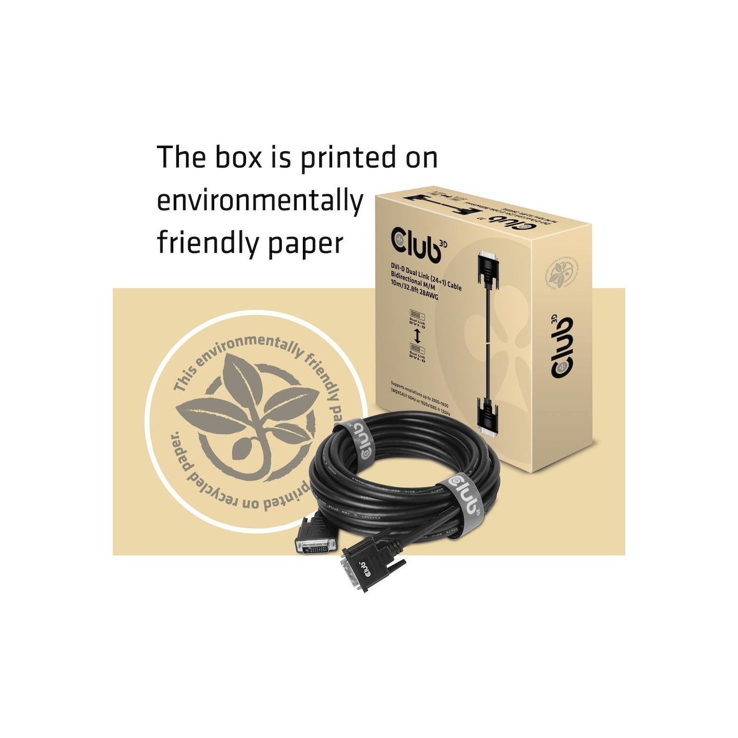 Club3D CABLE DVI-D TO DVI-D 10M/M/M CAC-1220 CLUB3D