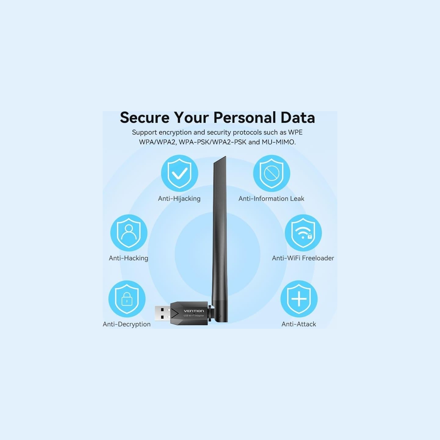 Vention WRL ADAPTER USB 650MBPS/DUAL BAND KDTB0 VENTION