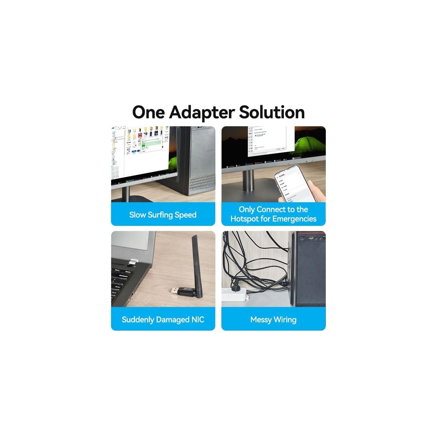 Vention WRL ADAPTER USB 650MBPS/DUAL BAND KDTB0 VENTION