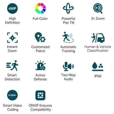Tp-Link NET CAMERA 4MP PTZ/VIGI C540V TP-LINK