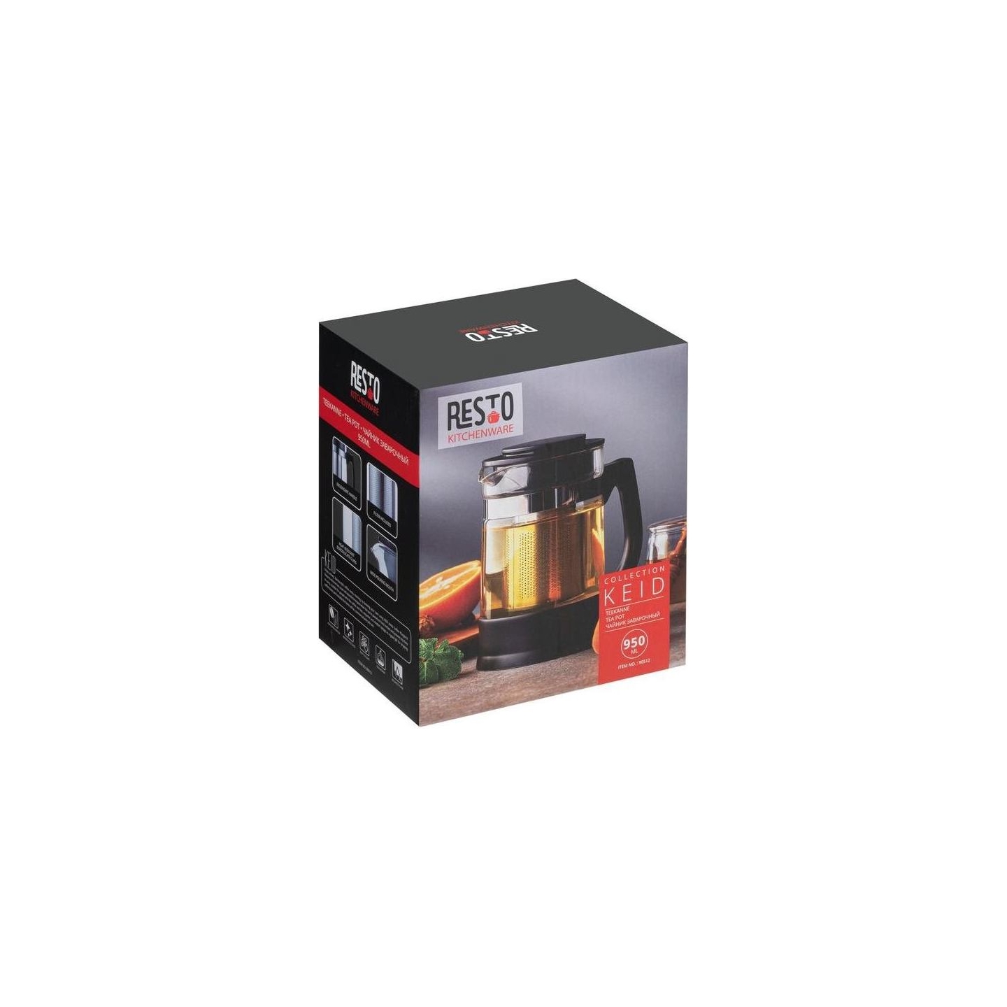 Resto GLASS TEAPOT 950ML/90512 RESTO
