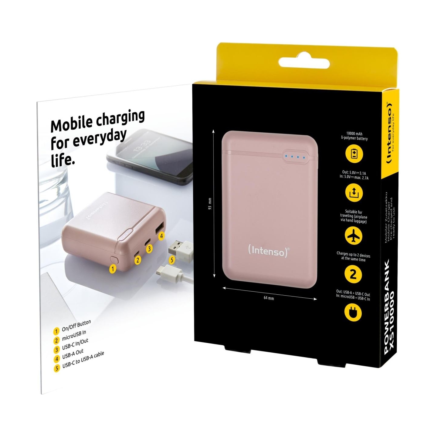 Intenso POWER BANK USB 10000MAH/ROSE 7313533 INTENSO