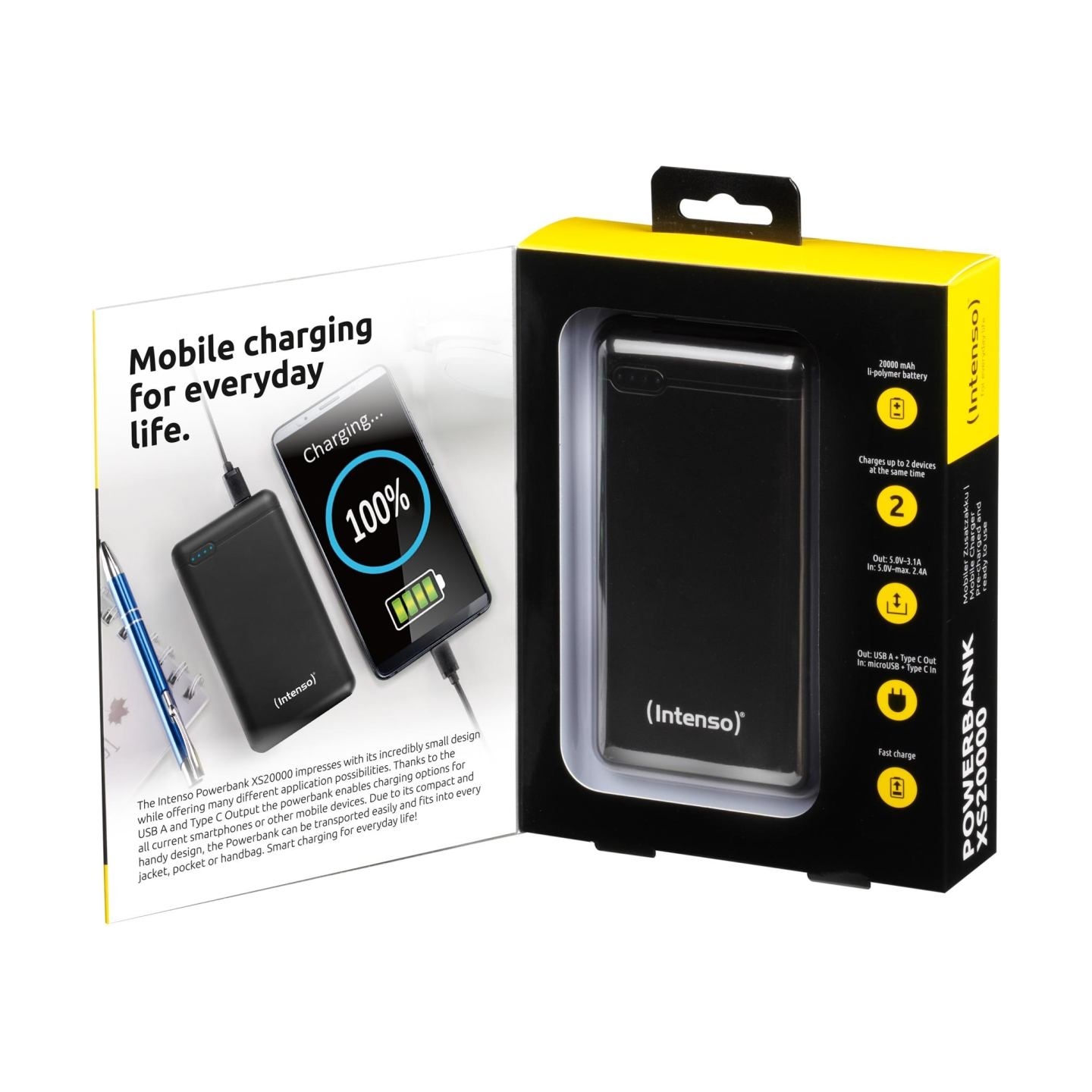 Intenso POWER BANK USB 20000MAH/BLACK XS20000 INTENSO