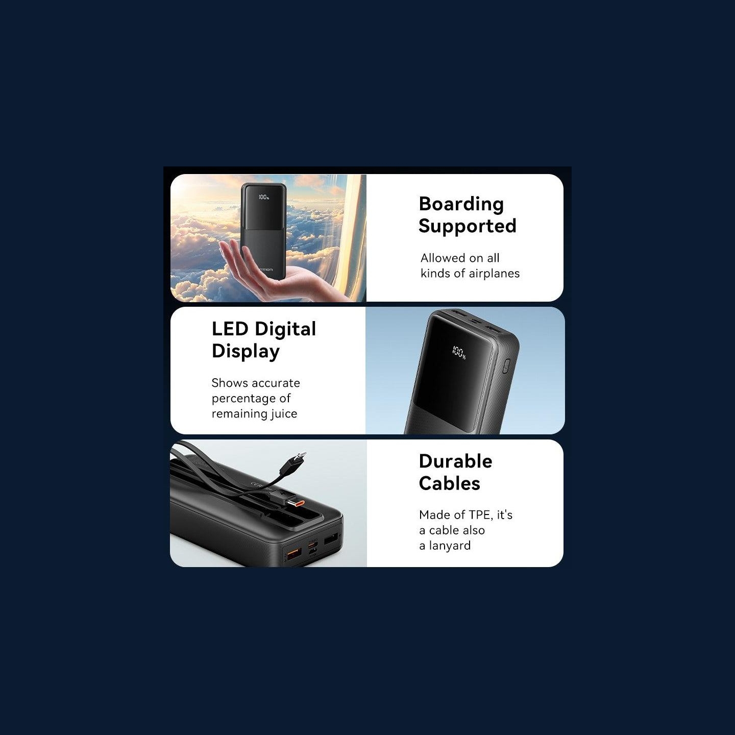 Vention POWER BANK USB 20000MAH 22.5W/BLACK FHPB0 VENTION