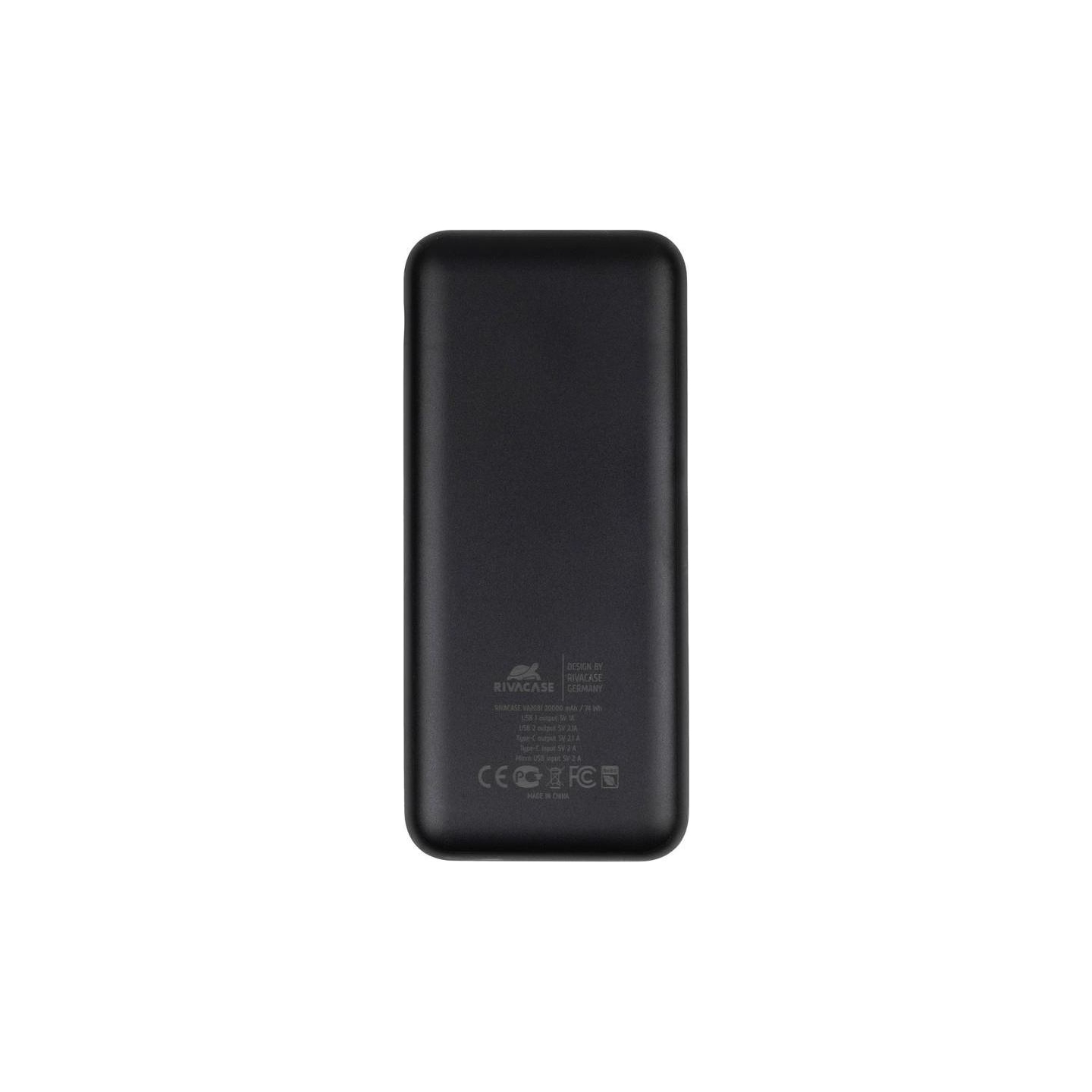 Rivacase POWER BANK USB 20000MAH/VA2081 BLACK RIVACASE