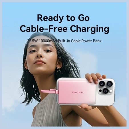 Vention POWER BANK USB 10000MAH 22.5W/PINK FHZP0 VENTION