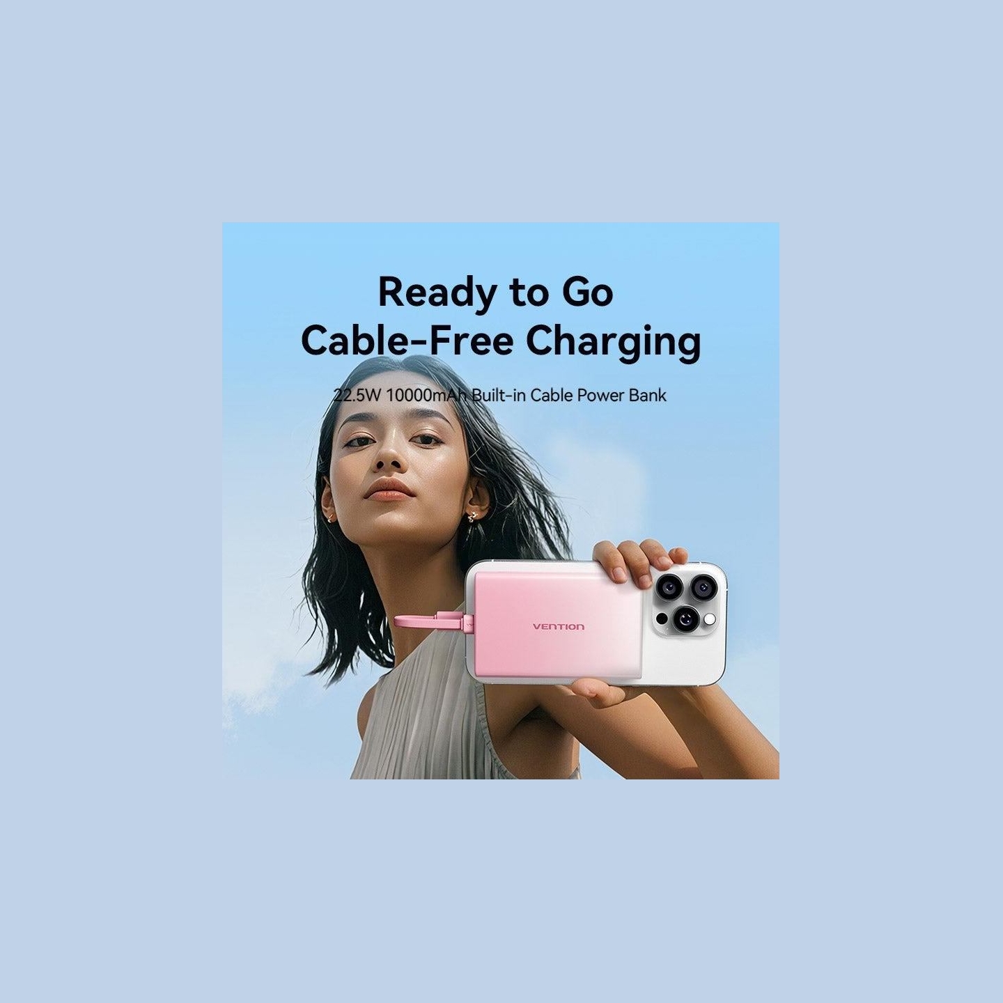 Vention POWER BANK USB 10000MAH 22.5W/PINK FHZP0 VENTION