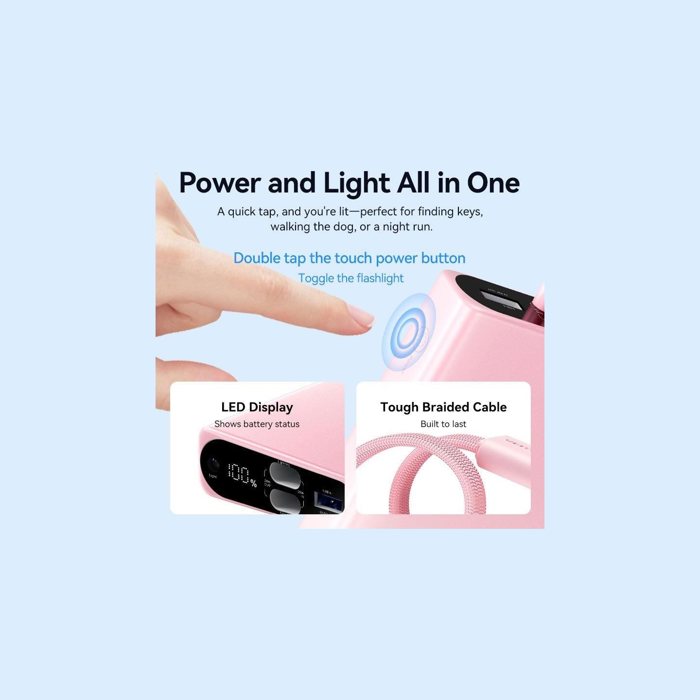 Vention POWER BANK USB 10000MAH 22.5W/PINK FHZP0 VENTION