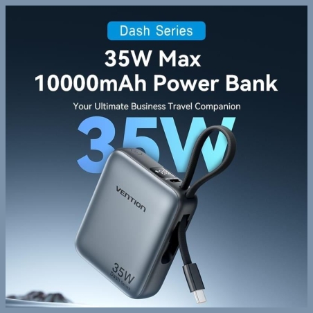 Vention POWER BANK USB 10000MAH 35W/MINI GRAY FHEH0 VENTION