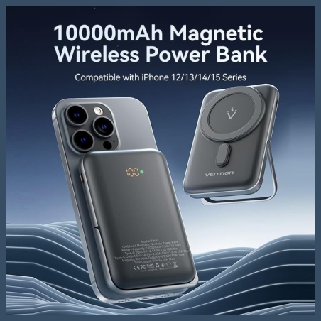 Vention POWER BANK WRL 10000MAH 20W/MAGNETIC BLACK FHNB0 VENTION