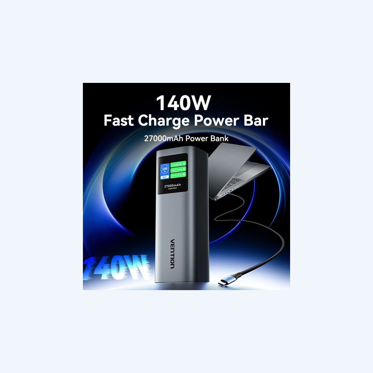 Vention POWER BANK USB 27000MAH 140W/FKEH0 VENTION