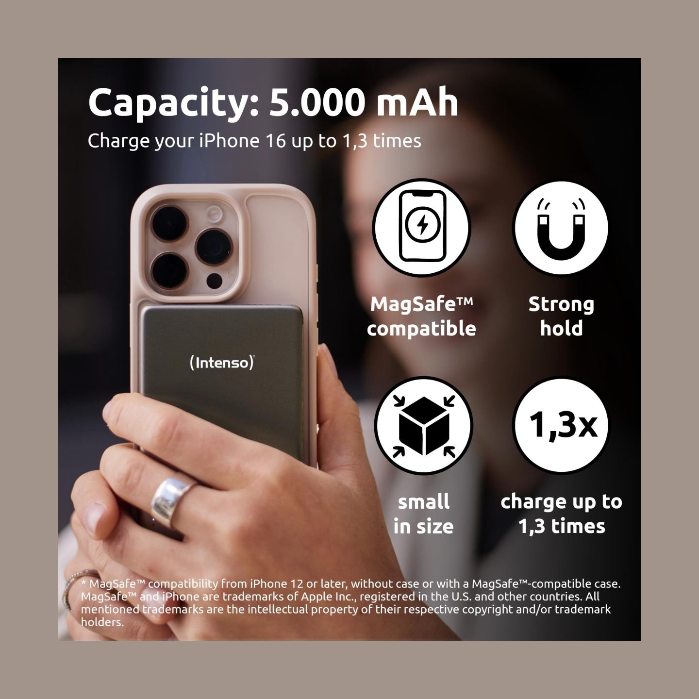 Intenso POWER BANK USB 5000MAH MAG/GREY 7344024 INTENSO