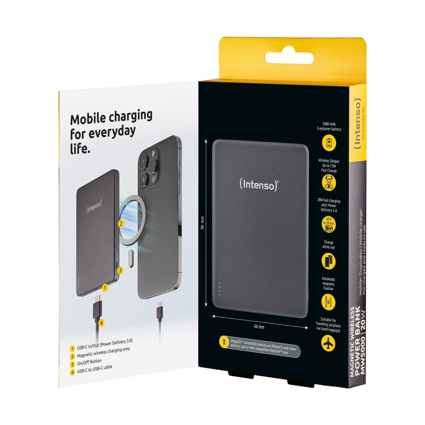 Intenso POWER BANK USB 5000MAH MAG/GREY 7344024 INTENSO