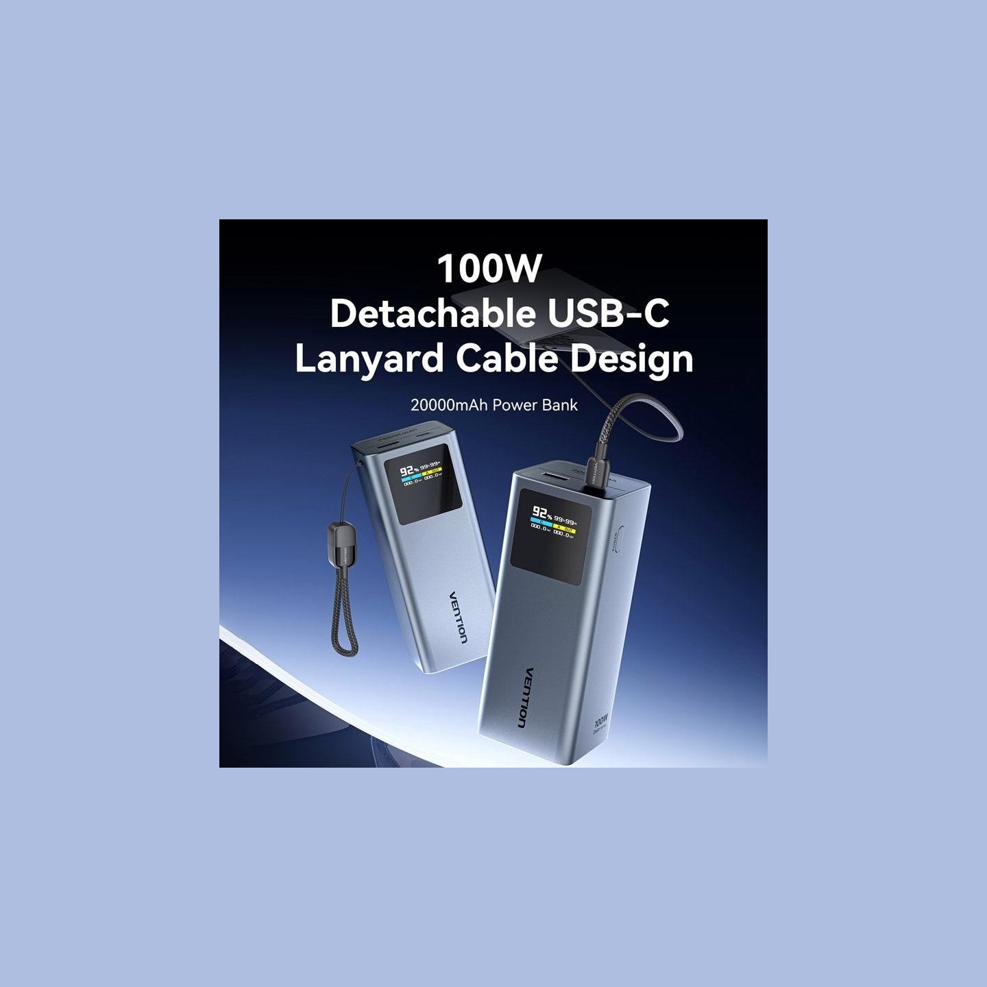 Vention POWER BANK USB 20000MAH 100W/FKCH0 VENTION