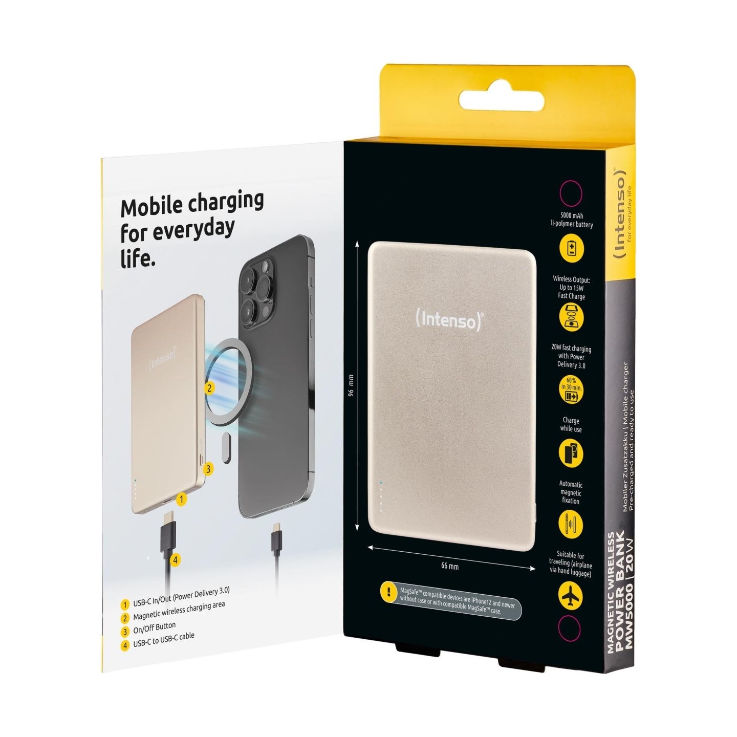 Intenso POWER BANK USB 5000MAH MAG/CHAMPAGNE 7344021 INTENSO