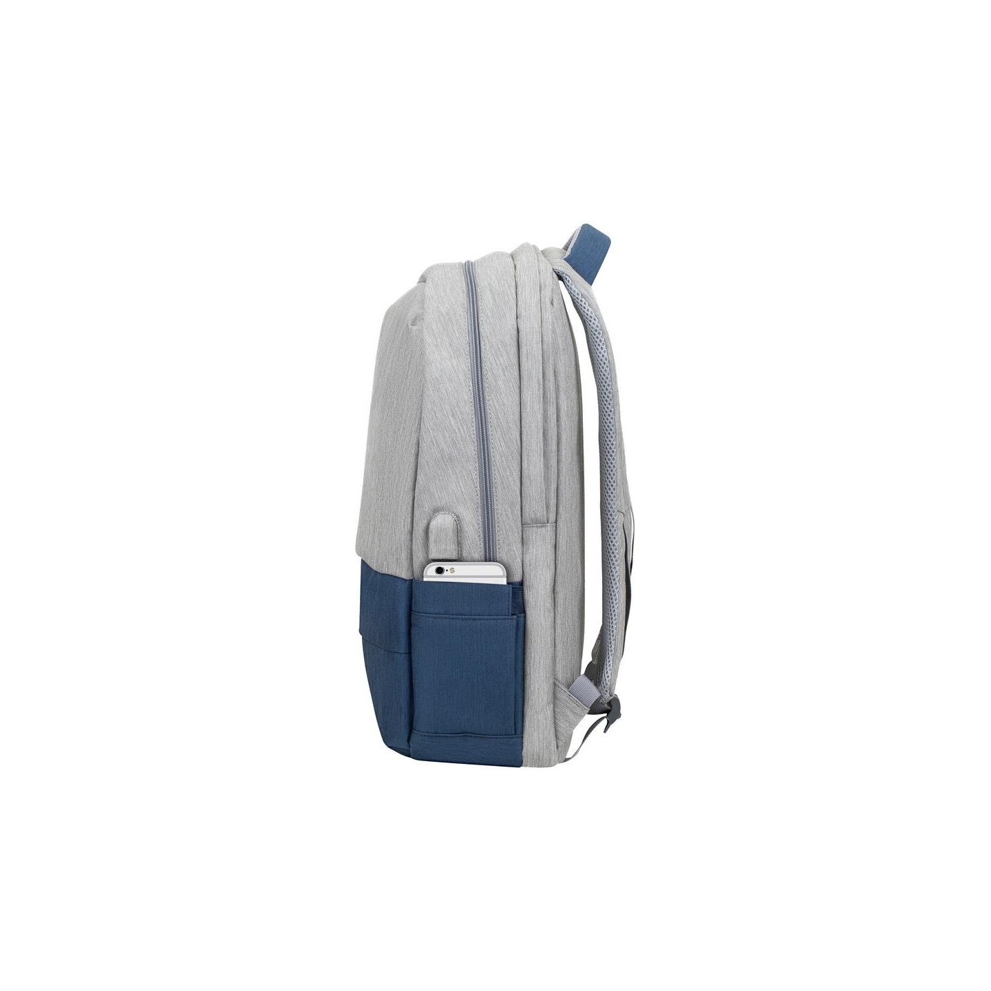 Rivacase NB BACKPACK ANTI-THEFT 17.3"/7567 GREY/DARK BLUE RIVACASE