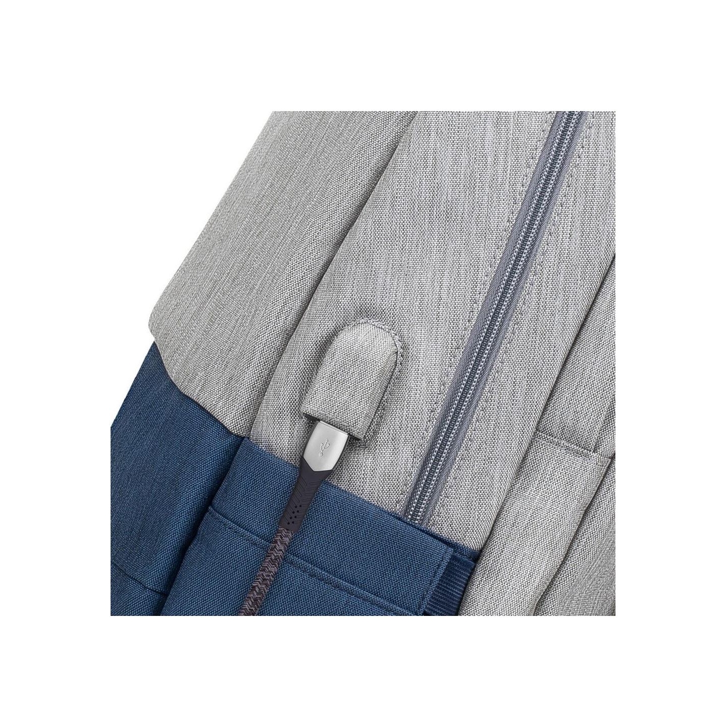Rivacase NB BACKPACK ANTI-THEFT 17.3"/7567 GREY/DARK BLUE RIVACASE