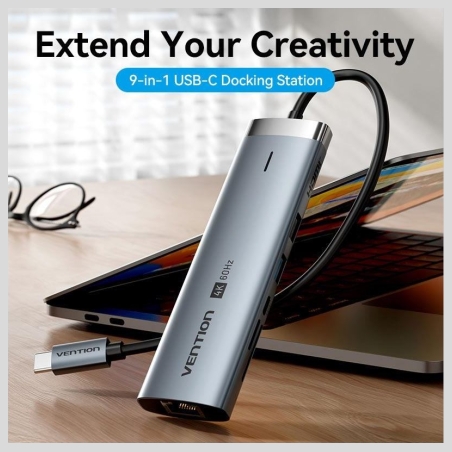 Vention NB ACC DOCKING STATION 9IN1/USB-C 0.15M TGVHB VENTION