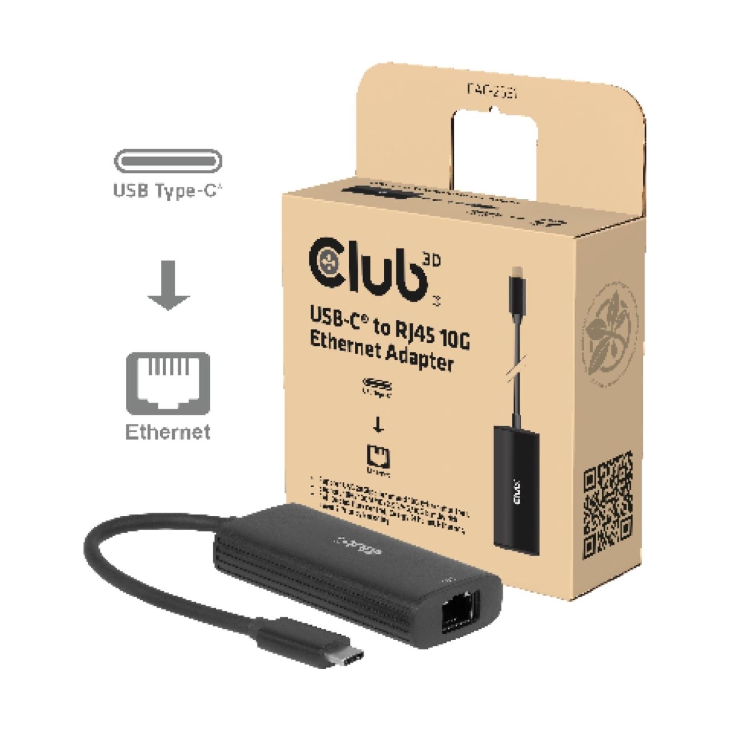 Club3D I/O ADAPTER USB-C TO RJ45/10G M/F CAC-2531 CLUB3D