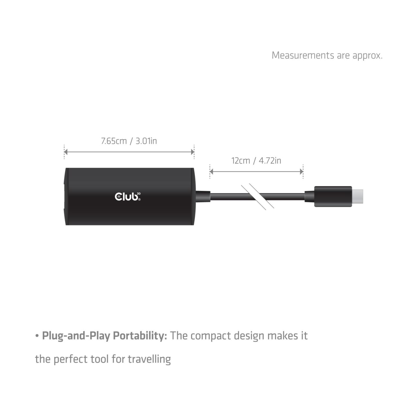 Club3D I/O ADAPTER USB-C TO RJ45/10G M/F CAC-2531 CLUB3D