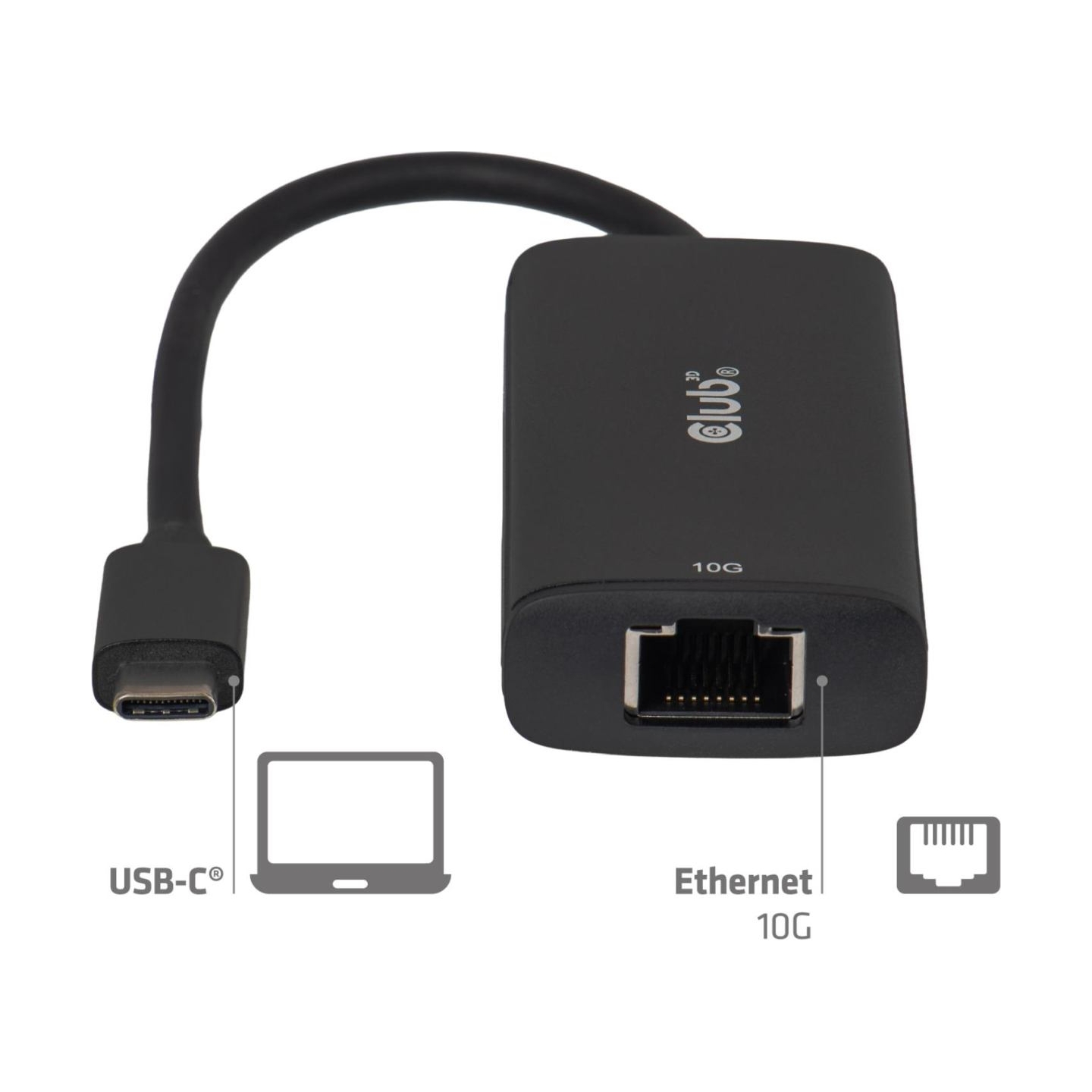 Club3D I/O ADAPTER USB-C TO RJ45/10G M/F CAC-2531 CLUB3D