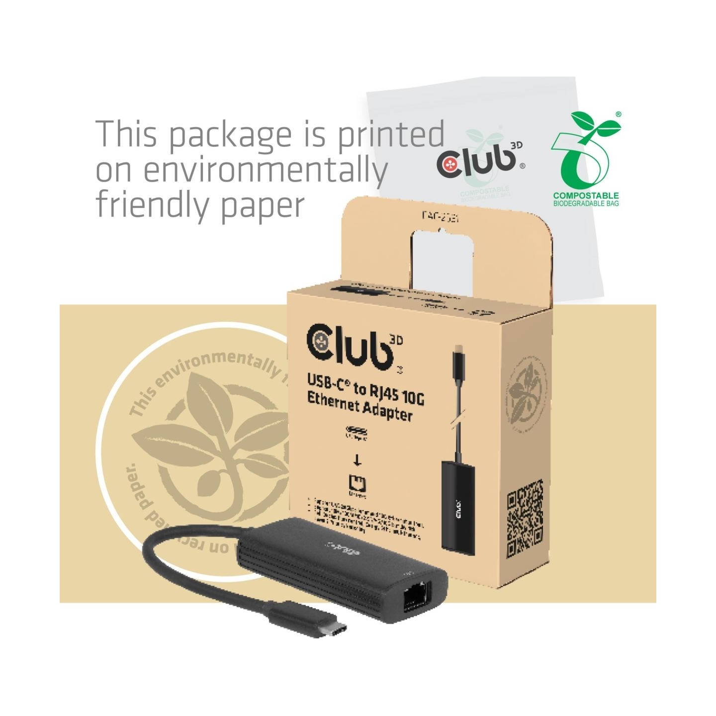 Club3D I/O ADAPTER USB-C TO RJ45/10G M/F CAC-2531 CLUB3D