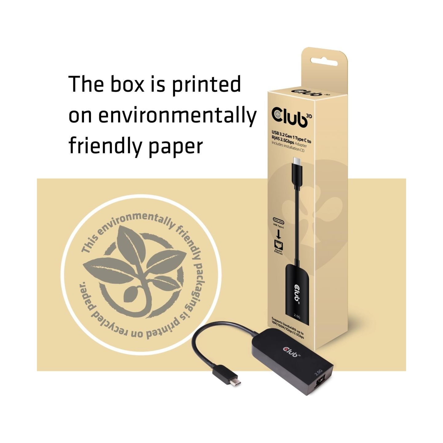 Club3D I/O ADAPTER USB3.2 TO RJ45/M/F CAC-1520 CLUB3D