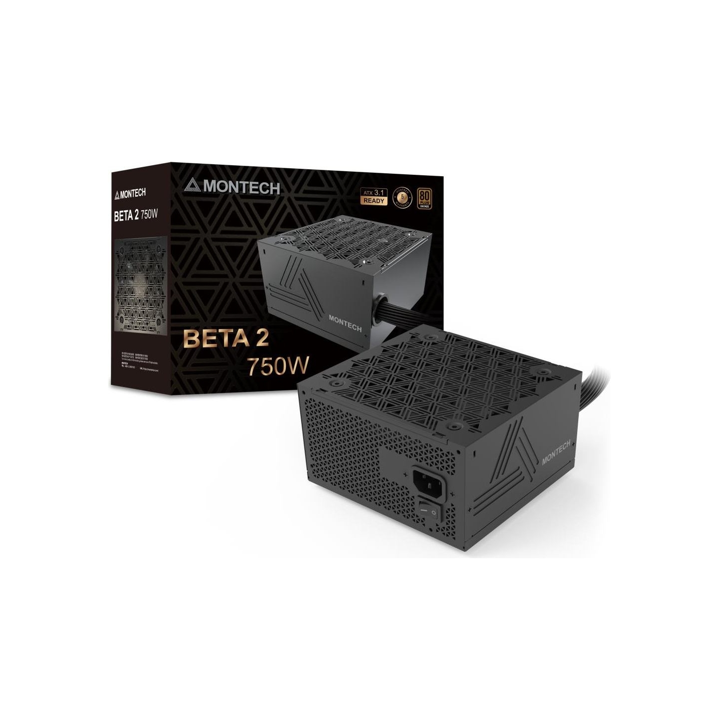 Montech Power Supply|MONTECH|BETA 2|ATX|PC|100 - 240 V|750 W|BETA2750W