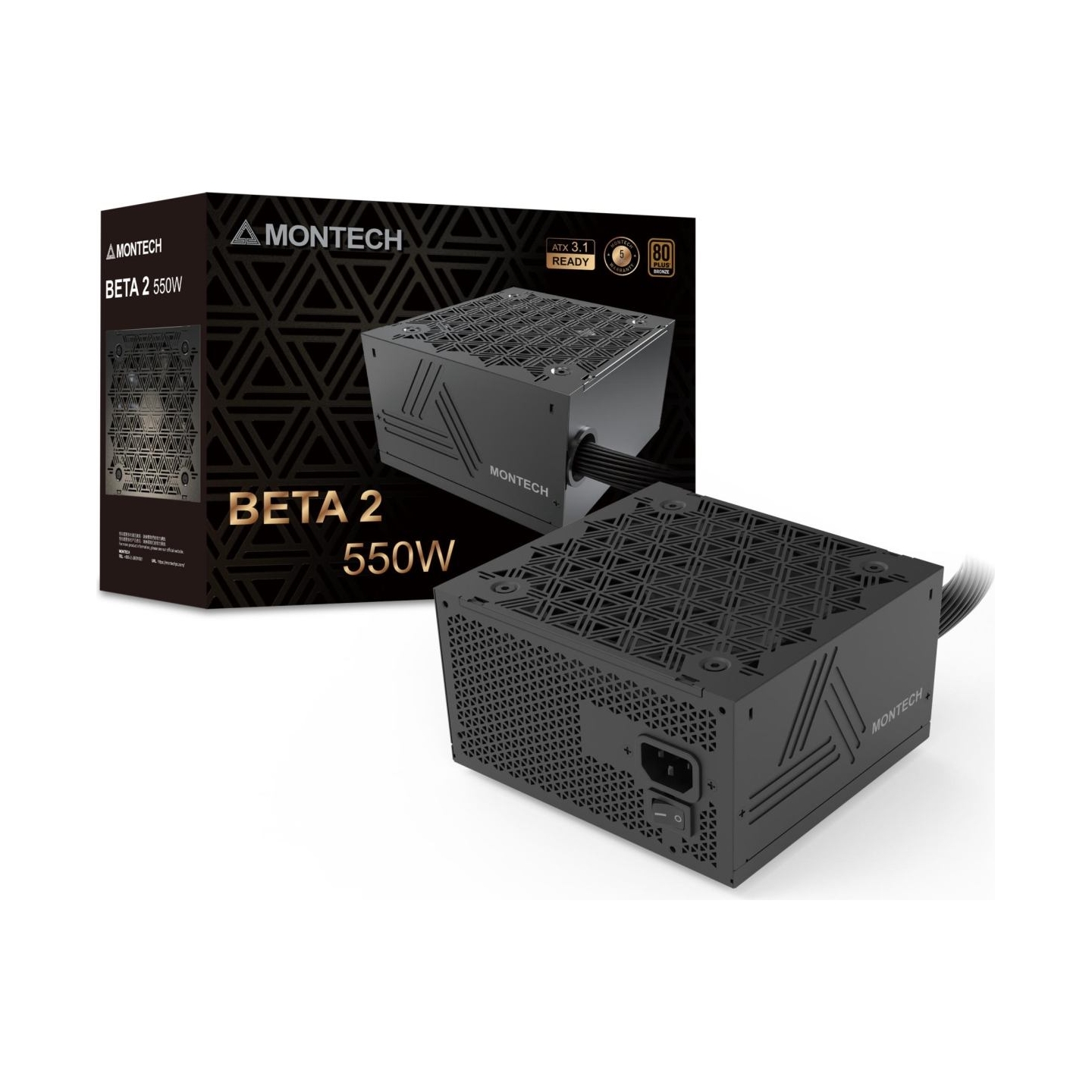 Montech Power Supply|MONTECH|BETA 2|ATX|PC|100 - 240 V|550 W|BETA2550W