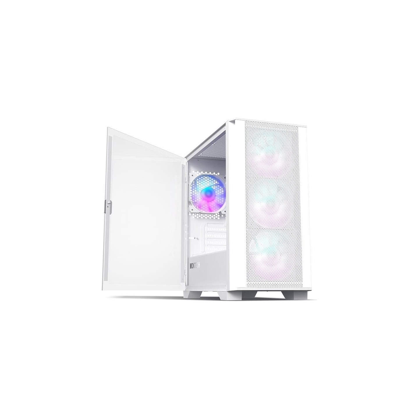 Montech Case|MONTECH|AIR 100 ARGB|MidiTower|Not included|MicroATX|MiniITX|Colour White|AIR100ARGB(W)