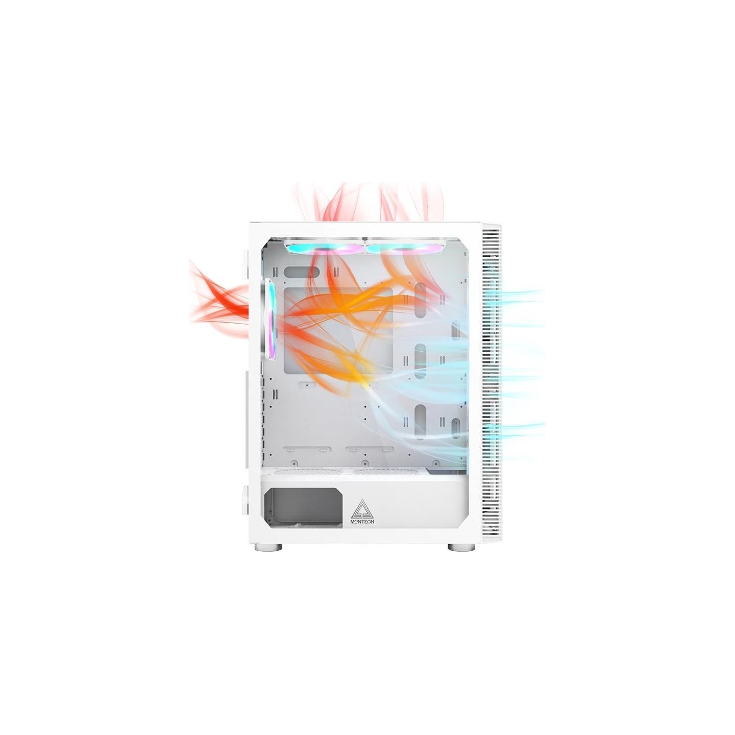 Montech Case|MONTECH|X3 Glass|MidiTower|Case product features Transparent panel|Not included|ATX|MicroATX|MiniITX|Colour White|X