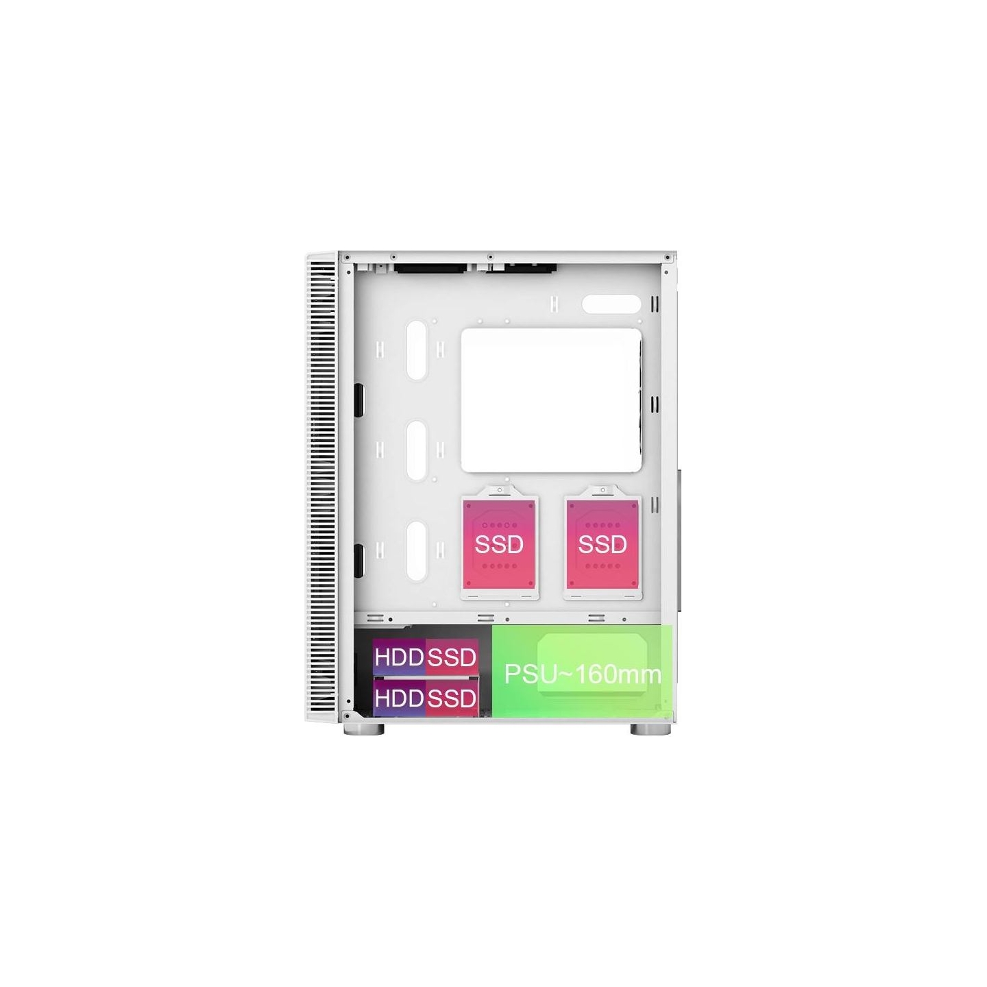 Montech Case|MONTECH|X3 Glass|MidiTower|Case product features Transparent panel|Not included|ATX|MicroATX|MiniITX|Colour White|X