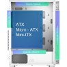 Montech Case|MONTECH|X3 Glass|MidiTower|Case product features Transparent panel|Not included|ATX|MicroATX|MiniITX|Colour White|X