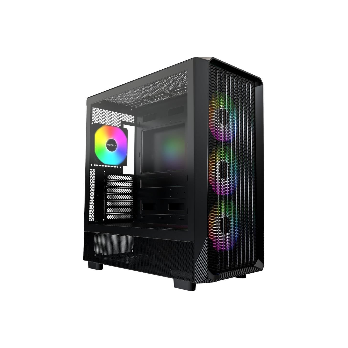 Montech Case|MONTECH|X5|MidiTower|Case product features Transparent panel|Not included|Colour Black|X5(B)