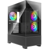 Xilence Case|XILENCE|XG172|MidiTower|Case product features Fan control panel/Transparent panel|Not included|Colour Black|XG172
