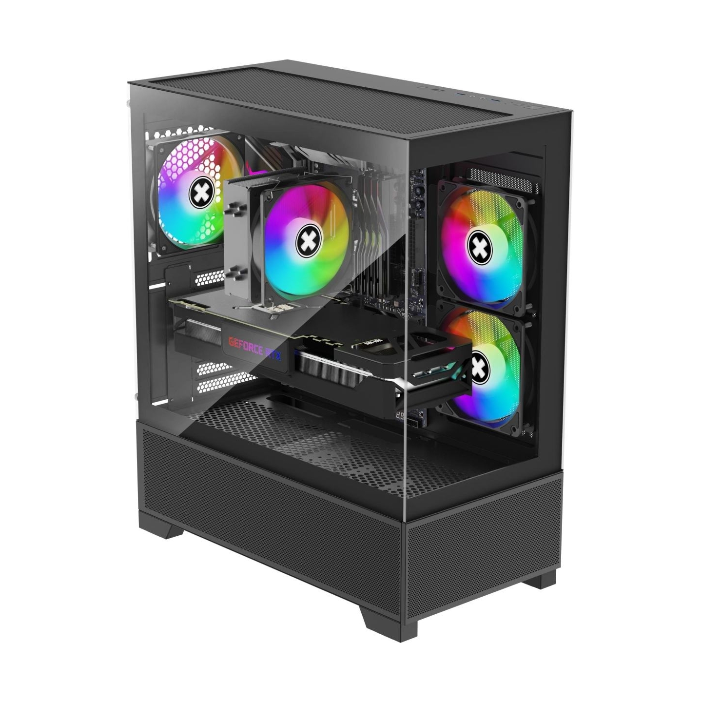 Xilence Case|XILENCE|XG172|MidiTower|Case product features Fan control panel/Transparent panel|Not included|Colour Black|XG172