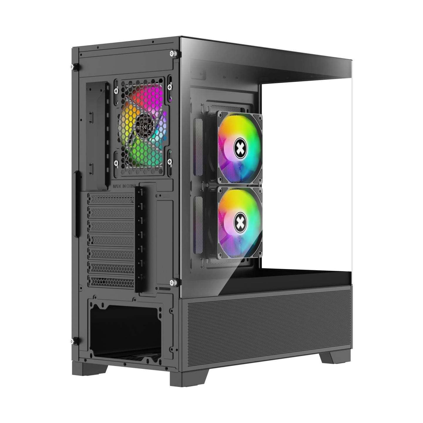Xilence Case|XILENCE|XG172|MidiTower|Case product features Fan control panel/Transparent panel|Not included|Colour Black|XG172