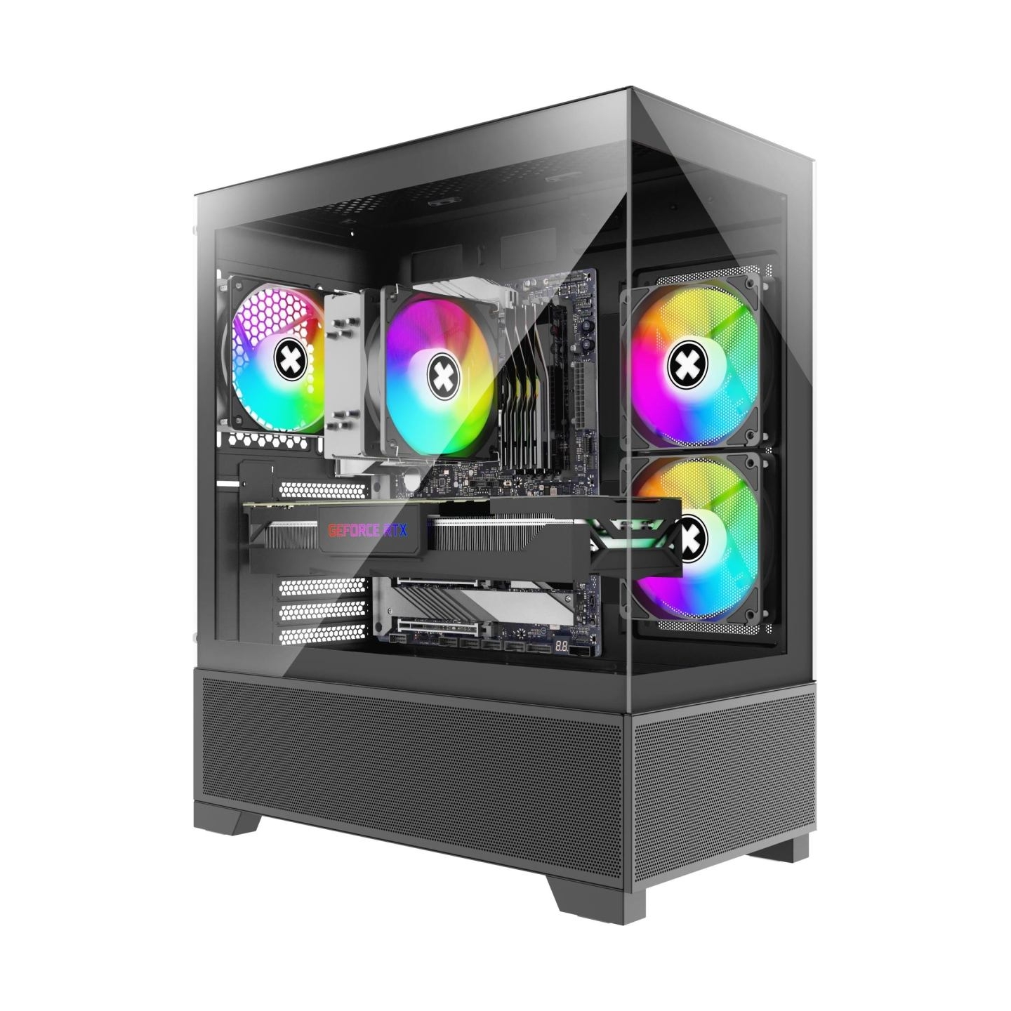 Xilence Case|XILENCE|XG172|MidiTower|Case product features Fan control panel/Transparent panel|Not included|Colour Black|XG172
