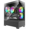 Xilence Case|XILENCE|XG172|MidiTower|Case product features Fan control panel/Transparent panel|Not included|Colour Black|XG172