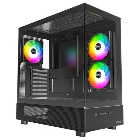 Montech Case|MONTECH|XR|MidiTower|Not included|ATX|MicroATX|MiniITX|Colour Black|XR(B)