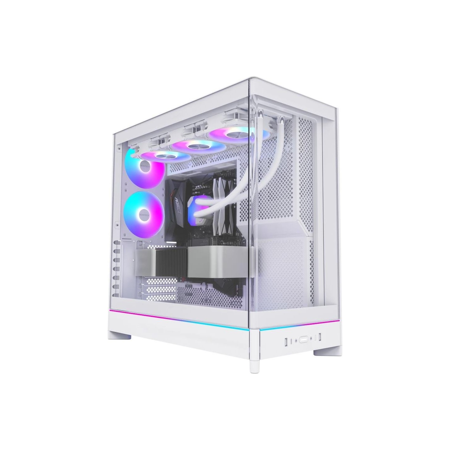 Montech Case|MONTECH|HS02 PRO|MidiTower|Case product features Removeable HDD basket/Transparent panel|Not included|ATX|MicroATX|