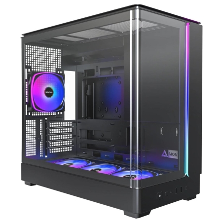 Montech Case|MONTECH|micro ATX/Mini-ITX|Black|Midi Tower|PC|KING 15 PRO|KING15PRO(B)