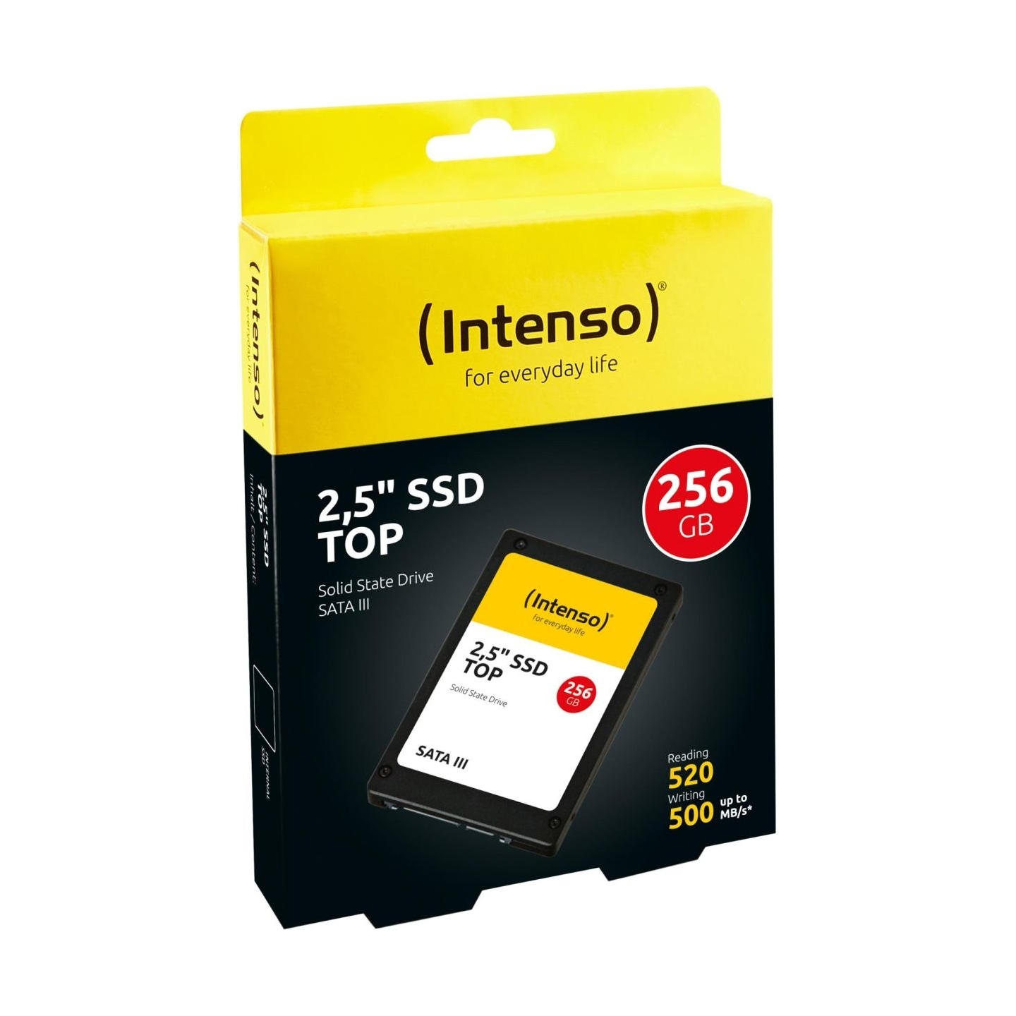 Intenso SSD|INTENSO|256GB|SATA 3.0|SLC|Write speed 500 MBytes/sec|Read speed 520 MBytes/sec|2,5"|3812440
