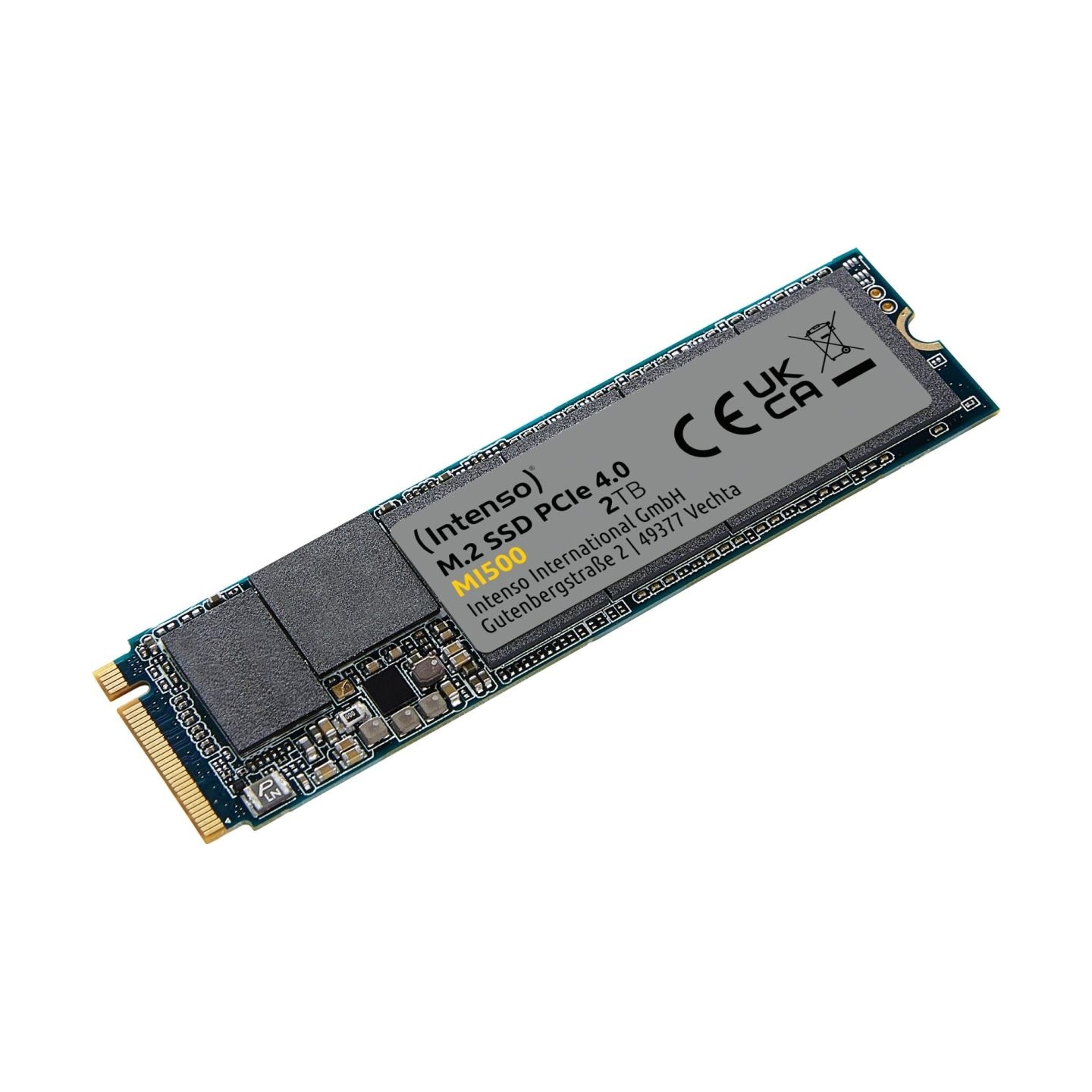 Intenso SSD|INTENSO|MI500|2TB|M.2|NVMe|3D NAND|Write speed 4500 MBytes/sec|Read speed 5300 MBytes/sec|4mm|TBW 1200 TB|MTBF 15000
