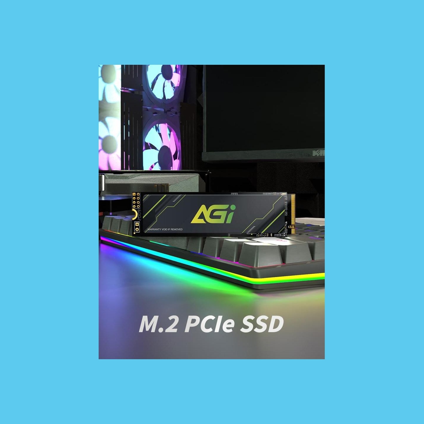 Agi Technology SSD|AGI|600xTBW rating|MTBF 1600000 h|Read speed 4700 MB/s|Write speed 2800 MB/s|NVMe Yes|PCI Express 4.0|M.2|100